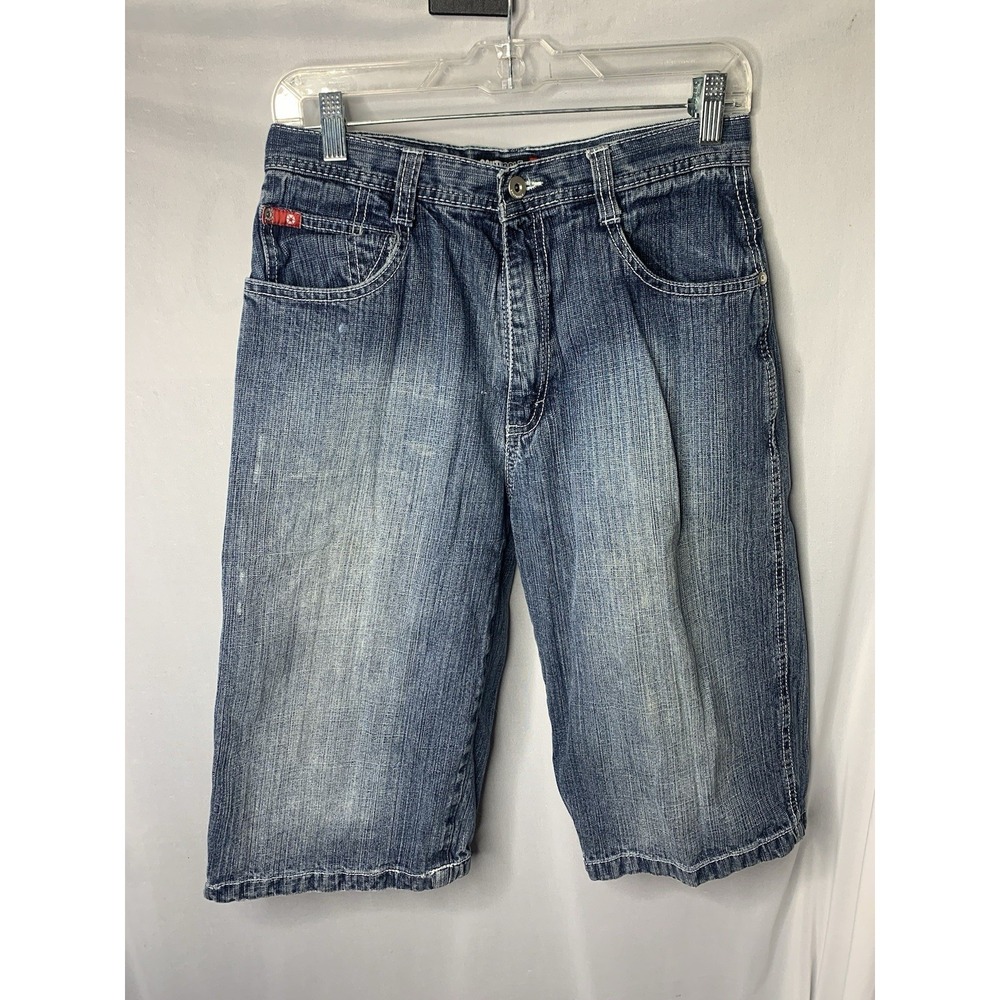 Mens Boys Junior Sz 18 South Pole 82628 Faded Distressed Baggy Shorts Y2K Hiphop